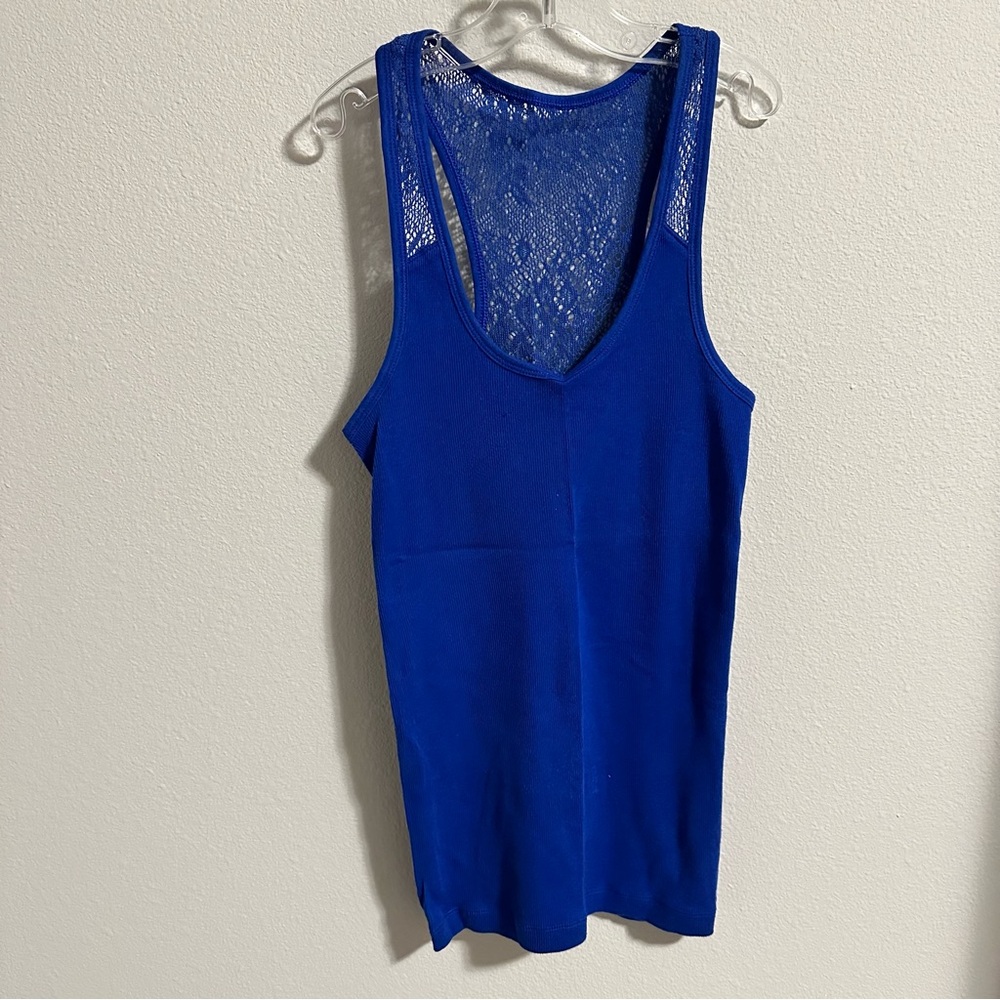 Blue Sleeveless Women's Top So Authentic American Heritage size Medium